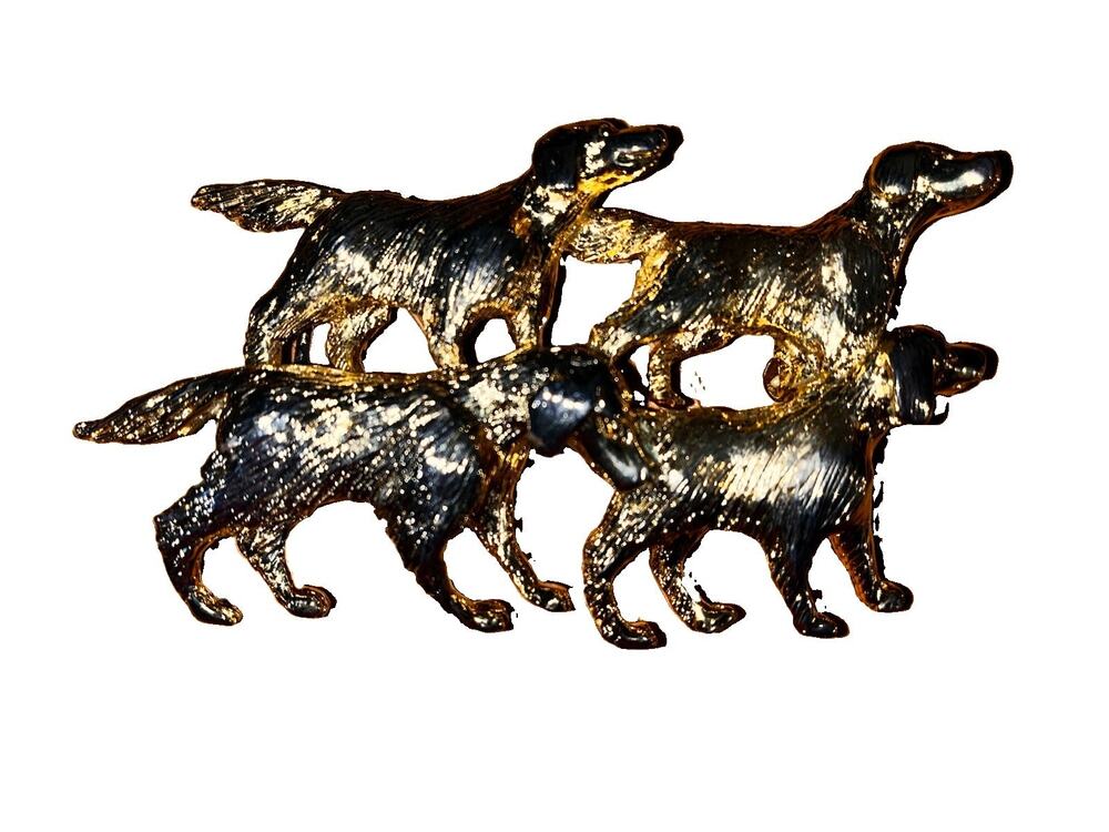 Vintage 1991 Mimi Di Niscemi Labrador Retriever Dog Belt Buckle Signed